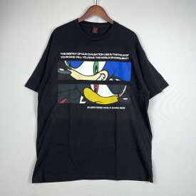 【中古品】【メンズ】 GEEKS RULE ギークスルール × SEGA セガ 別注コラボ SONIC VS SHADOW SILKSCREEN PRINTING T SHIRT ソニック ダークシャドウ シルクスクリーン プリント Tシャツ 半袖 トップス 140-260929-yo-11-teih サイズ：XL カラー：ブラック 万代Net店