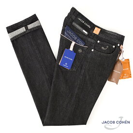 JACOB COHEN ヤコブコーエン / BARD LTD J688 リミテッド ブラックジーンズ ・art. UQL0430-S3604-573D ・leather patch. ブラックハラコ ・made in Italy ・リミテッドシリーズ ・セルヴィッチ ブラックデニム ・国内正規品