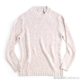 Settefili Cashmere セッテフィーリ カシミア ・シルクコットン ブークレー クルーネックニット ・art. RADORH ・col. SAKURA サクラ ・made in Italy