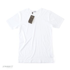 zimmerli 【ヅィメリー】 (Switzerland) 252 Royal Classic クルー Uネック Tシャツ ・art. 252-8125 ・col. white (ホワイト) ・made in Switzerland スイス製 【国内正規品】