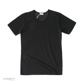 zimmerli 【ヅィメリー】 (Switzerland) 252 Royal Classic クルー Uネック Tシャツ ・art. 252-8125 ・col. black (ブラック) ・made in Switzerland スイス製 【国内正規品】