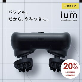 【マラソン期間！20%OFF】【公式ストア】ium イウム EMSヘッドスパ EMS HEAD SPA 頭皮ケア 美容家電 メンズ フェイスケア Wワイドブラシ ハイパワーEMS搭載 自宅でできるヘッドスパ 防水設計 充電式 コードレス ギフト プレゼント