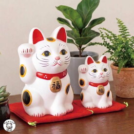 招き猫 置物 金運アップグッズ まねきねこ 開店祝い 【福まねき猫（右手・白）】高さ12.5cm 高さ8cm まねき猫 専門店 開運グッズ 右手上げ招き猫 お金招き 縁起物 商売繁盛 店内装飾 贈り物 熨斗 ギフト 金運アップグッズ 風水 かわいい 猫置物 陶器製 ss s2 p5
