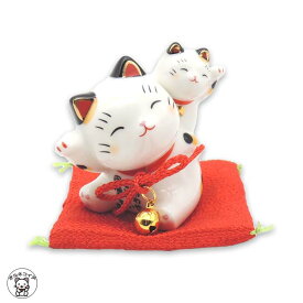 安産祈願 プレゼント 子宝 お守り 子宝 妊活グッズ 出産祝い 招き猫 置物 まねきねこ 開店祝い 親子招き猫が金運と開運を両方招きます 円満まねき猫（おんぶ） 【まねき猫 専門店 招きねこ 出産 ザブトン 開運グッズ 金運上昇 右手と左手 風水グッズ】 p3