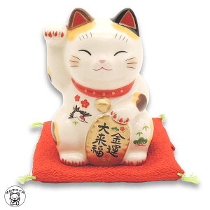 招き猫 置物 金運アップグッズ まねきねこ 開店祝い 【彩絵金運大来福招き猫(右手・3号)】あす楽 高さ8.5cm まねき猫 専門店 開運グッズ 右手上げ招き猫 人招き 小判 縁起物 商売繁盛 店内
