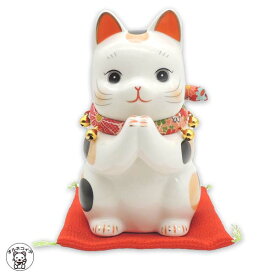 開店祝い 周年祝い 移転祝い 招き猫 置物 まねきねこ 招き猫があなたの願いを叶えます お願いポーズであなたの願いを叶えてくれる『ふく福お願い招き猫』高さ15.5cm【まねき猫 専門店 開運グッズ 猫 雑貨 ネコ グッズ ねこ グッズ ちりめん 外国人 お土産 ok】 送料無料