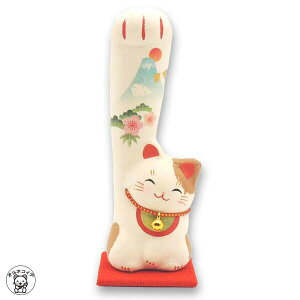 日本製 お土産 インテリア ちぎり 絵 和紙 招き猫 開店祝い 周年祝い プレゼント ギフト 置物 まねきねこ 開店祝い 【ちぎり和紙 遠くの福も招き猫(富士山)】まねき猫 専門店 招きねこ 開運