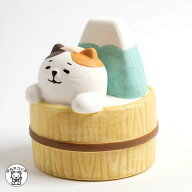猫グッズ アロマ アロマストーン 猫 decole デコレ 【ゆったりアロママスコット 富士見風呂 みけ】素焼き…
