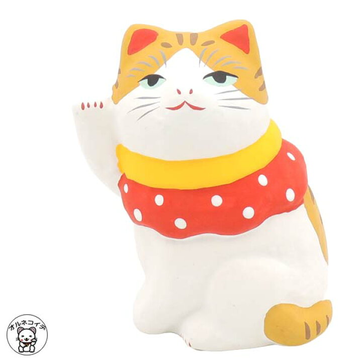 楽天市場 招き猫 置物 猫 雑貨 玩具工房 おめかし猫 茶白 高さ9 7cm 国産 伝統工芸 スタイリッシュ モダン 右手上げ お金招き 福猫 招き猫 縁起物 贈り物 ラッピング 熨斗 まねき猫 招きねこ ねこ おしゃれ 瀬戸 愛知県 インテリア 玄関 浅草の招き猫専門店