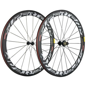 SUPERTEAM 50mm �N�����`�� �[�z�C�[���Z�b�g700c 23mm ���[�h�o�C�N �J�[�{�� �z�C�[�� (�z���C�g)