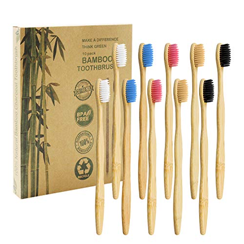 Dracarys SALE 88%OFF 『4年保証』 竹製の歯ブラシ 10本組 ５色 先細 旅行用 エコ歯ブラシ 自然分解される環境に優しい竹製歯ブラシ 家庭用 磨きやすい