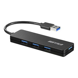 BUFFALO USB ハブ PS4対応 USB3.0 バスパワー 4ポート ブラック スリム設計 BSH4U125U3BK