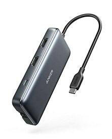 Anker PowerExpand 8-in-1 USB-C PD メディア ハブ 4K対応 複数画面出力 HDMIポート 100W出力 Power Delivery 対応 USB-Cポート USB-