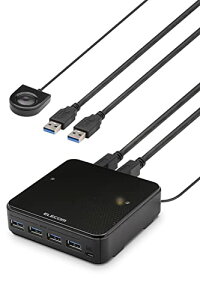 �G���R�� USB�ؑ֊� PC��2�|�[�g USB3.0��4�|�[�g �茳�X�C�b�` �u���b�N U3SW-T2 ��������