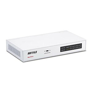 BUFFALO Giga�Ή� ����⟑� �d������ 8�|�[�g �z���C�g �X�C�b�`���O�n�u ���{���[�J�[ LSW5-GT-8NS/WH ��������