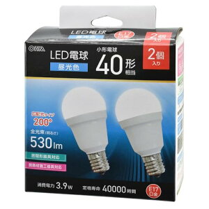 �I�[��(OHM)�I�[���d�@ LED�d�����` E17 40�`���� �����F 2�� LDA4D-G-E17 IS53 2P 06-5480 ��������