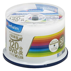 �o�[�x�C�^���W���p��(Verbatim Japan) 1��^��p DVD-R CPRM 120�� 50�� �z���C�g�v�����^�u�� �Ж�1�w ��������