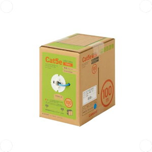 �G���R�� LAN�P�[�u�� 100m ����p RoHS�w�ߑΉ� CAT5e �u���[ LD-CT2/BU100/RS ��������
