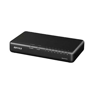 �o�b�t�@���[ BUFFALO Giga�Ή� �v���X�`�b�N➑� AC�d�� 8�|�[�g LSW6-GT-8EP/BK �u���b�N �X�C�b�`���O�n ��������