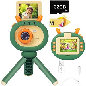 �L�b�Y�J���� �q���p�J���� ���j�^�[180°���]�\ ���B��o�[ �O�r�t�� 2.4�C���`IPS���� 32GB�J�[�h�t�� 4800����f 1080P HD 8�{�Y�[�� �^�� ���B�� �q���J���� �g�C�J���� �Q�[���@�\ �q���̓�