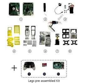 ミニぷぱ： 四足組立完成版　AIロボット スマートロボット 四足ロボット 教育用ロボット 本格オープンソース STEM K12