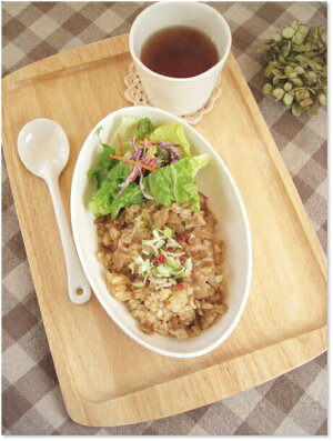 【無垢 天然木ナチュラルトレイ】 35cm (木製品)