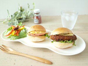 【シュピール】 だんご L /ロングプレート 33cm(ニューボン)/ 長皿 オードブル サラダプレート デザートプレート 前菜皿 おしゃれ おすすめ かわいい 白 ホワイト 業務用食器 サンマ皿