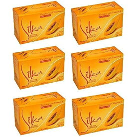 【お得6点セット】シルカ パパイヤ石鹸 135g　Silka Papaya Soap （6個セット）Silka 　パパイン酵素　固形石鹸　パパイヤ