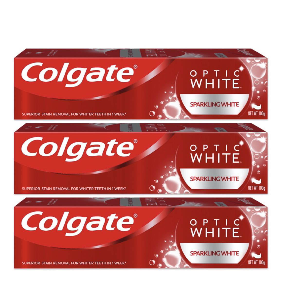 限定版 Colgate Optic White コルゲート オプティックホワイトSparkling スパークリング ホワイト ホワイトニング 歯磨き粉  ハミガキコ お得な 3個 セット 100g 美白 歯が命 白い歯