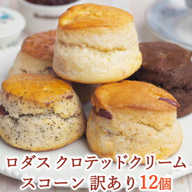 【訳あり福袋】＜Rodda's ロダス＞ クロテッドクリームスコーン（ミックス）12個セット 濃厚しっとり極上スコーン（Bスコーン）