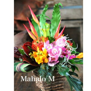 �n���C�A���o�X�P�b�g�t�����[�A�����W�@Hawaiian Basket Flower Mahalo!M