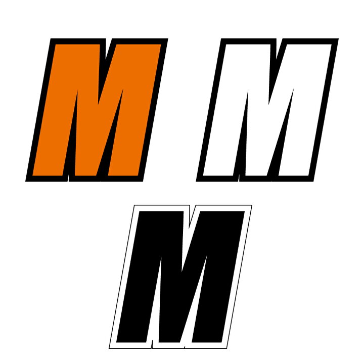 楽天市場 アルファベットステッカー M 各３色 1文字分 屋外対応 防水 Maniac Collection