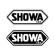 ちょっとおもしろステッカー『SHOWAうまれ』時代に対抗 ヘルメット SHOEI 9.8cm 1枚 パロディ ワンポイン…