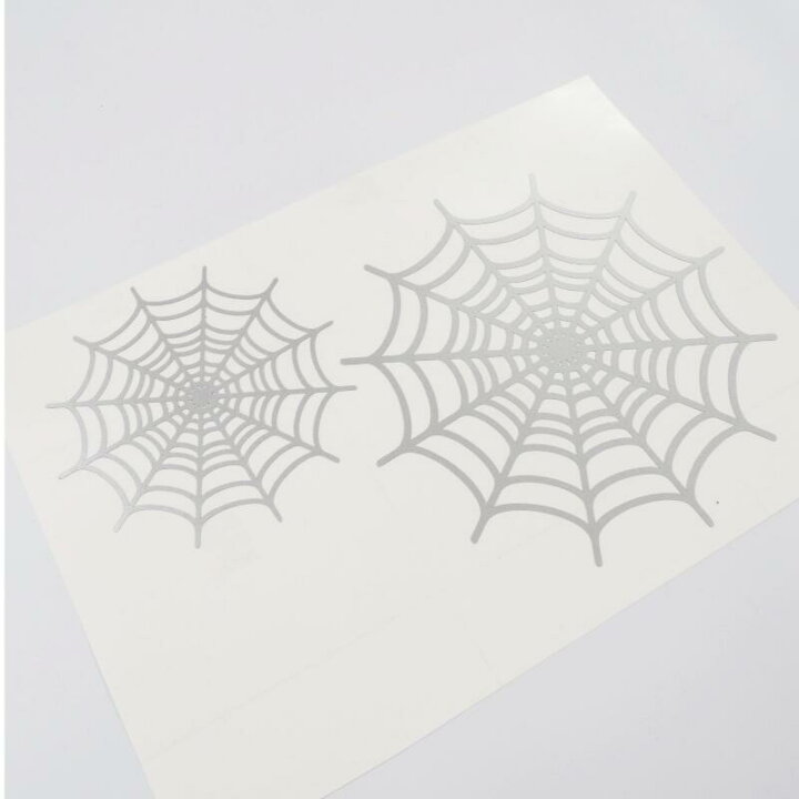 楽天市場 クモの巣カッティングステッカー 大小2枚セット 屋外汎用 Cobweb スパイダー ハロウィン ウォールステッカー 商品はシールのみ Maniac Collection