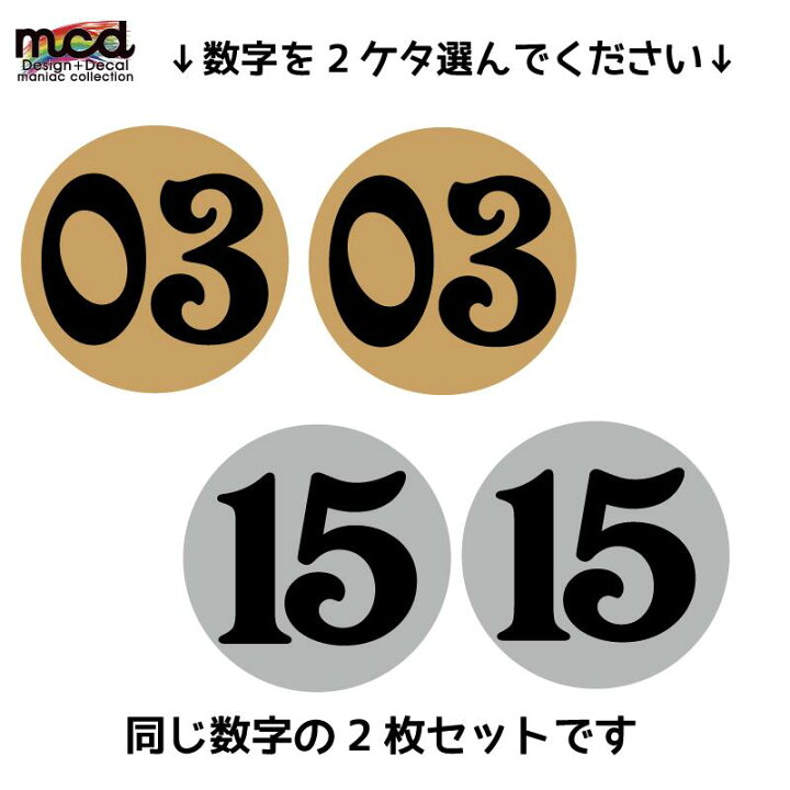 楽天市場 数字選択可能 クラシックタイプ ゼッケンステッカー2枚セット 黒文字 ゴールド シルバー クラシックフォント 11cm 数字 ナンバー セット 金 銀 黒 おしゃれ 左右セット かっこいい シック Maniac Collection