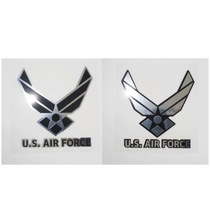 楽天市場 ミラー アメリカ空軍 ステッカー 1枚 8cm ミリタリー アメリカン U S Air Force アメリカ アウトドア スーツケース キャンプ カーステッカー ウイングエンブレム ステッカー アメリカ空軍 エアフォース アメリカン 車 バイク おしゃれ かっこいい 世田谷