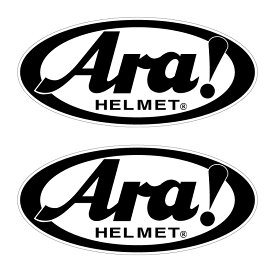 「Ara!」 パロディ 面白ステッカー ビックリ 2枚セット バイク ヘルメット 9cm×4cm 防水 屋外 おもしろ だまし絵 面白 おもしろステッカー 二度見 個性的 トヨタ 日産 ホンダ マツダ スズキ カスタム ワンポイント