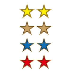 �y�S�[���h�z�X�^�[�X�e�b�J�[ �� 2���Z�b�g 10cm �w�����b�g �ėp �h�� �V�[�� �o�C�N �f�J�[�� ���E ���킢�� �J�X�^�� �����|�C���g �J���[�o���G�[�V���� �I�ׂ�