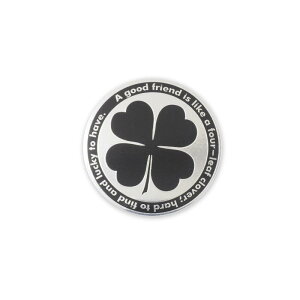 【ミラー】モノクロクローバー 名言シンボルステッカー 1枚 6cm 車 アメリカン かっこいい スクーター 原付 キャリーケース スーツケース ヘルメット ワンポイント ことわざ アメリカ雑貨 防