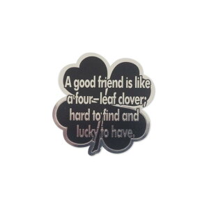 【ミラー】ハッピークローバー 名言シンボルステッカー 1枚 5cm 車 アメリカン かっこいい スクーター 原付 キャリーケース スーツケース ヘルメット ワンポイント ことわざ アメリカ雑貨 防