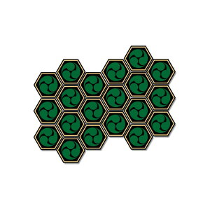 (ゴールド) ハニカム 三つ巴 ヘルメット 六角形 シンプル ステッカー カッティング 自転車 バイク 和 ステッカー シール 三つ鼎 勾玉 ワンポイント おしゃれ 和風 かっこいい カスタム