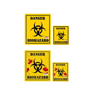 (�}�b�g���~) �o�C�I�n�U�[�h �X�e�b�J�[ �召2���Z�b�g BIIOHAZARD ���� �ЊQ �댯 �]���r ZOMBIE ������ �u���b�h �h�A �� �ϐ� �h�� �����|�C���g ���p �ėp