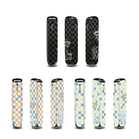 プルームオーラ カスタムスキン 鳥獣戯画風 市松 カスタムステッカー 全面 Ploom AURA 電子タバコ 喫煙グッズ 煙草 着せ替え スキンシール おしゃれ オリジナル デコレーション 自作 和 イラスト 動物 レトロ 面白 かわいい うさぎ 蛙 アニマル