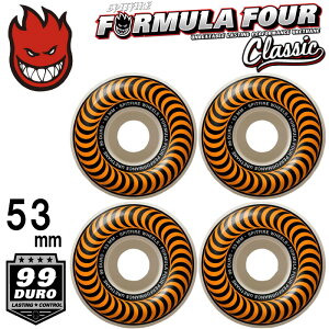 �y���j�������z�X�P�[�g�{�[�h �E�B�[�� �X�P�{�[ SPITFIRE �X�s�b�g�t�@�C���[ FORMULA FOUR (F4) CLASSIC 99DURO 53mm 4��1�Z�b�g (�I�����W) �p�[�c �^�C�� ���i