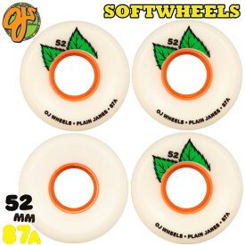 スケボー スケートボード ウィール OJ WHEEL PLAIN JANE KEYFRAME オージェイ プレイン ジェーン キーフレーム SKATEBOARD 52mm 87A 街乗り クルージング フィルマー ソフトウィール ストリート クルーザー 初心者 ホワイト SOFT タイヤ 部品 ウイール WHEEL