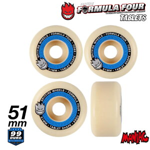 yjzXP[g{[hEB[ SPITFIRE Xsbgt@C[ F4 FORMULA FOUR TABLET - 99DURO 99A 51mm BLUE tH[~tH[ ^ubg u[ 41Zbg p[c n[h EC[ ^C XP