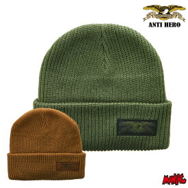 【日祝も発送】ANTIHERO アンチヒーロー アンタイヒーロー メンズ ビーニー ニット帽 帽子 ニットキャップ LIL PIGEON LABEL CUFF BEANIE スケーター メンズ スケートブランド 男性用 スケボー スケートボードブランド フリーサイズ おしゃれ