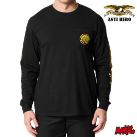 【日祝も発送】ANTIHERO アンチヒーロー アンタイヒーロー メンズ Tシャツ 長袖 ロンT 長袖Tシャツ GRIMPLE STIX GRIMPLE SLEEVE L/S POCKET T-SHIRT スケーター メンズ トップス スケートブランド 男性用 スケボー スケートボードブランド
