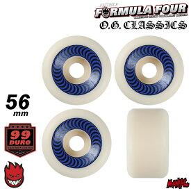 【日祝も発送】スケートボードウィール SPITFIRE スピットファイアー F4 FORMULA FOUR O.G. CLASSICS - 99DURO 99A 56mm フォーミュラフォー OGクラシックス 4個1セット スピットファイヤー パーツ ハード ウイール タイヤ