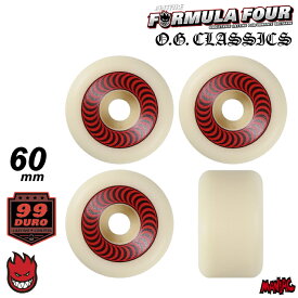 【日祝も発送】スケートボードウィール SPITFIRE スピットファイアー F4 FORMULA FOUR O.G. CLASSICS - 99DURO 99A 60mm フォーミュラフォー OGクラシックス 4個1セット スピットファイヤー パーツ ハード ウイール タイヤ